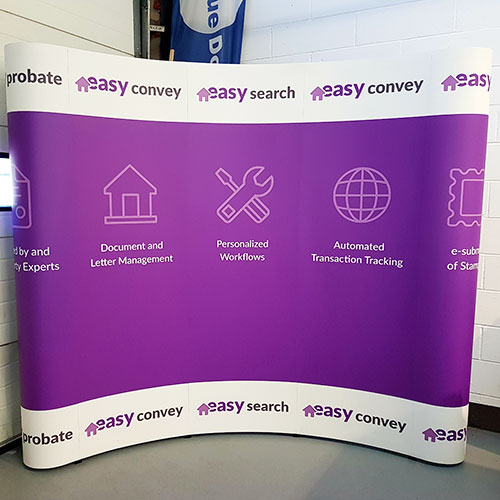High impact pop up display stand