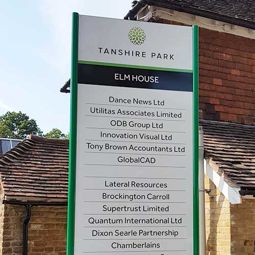Totem sign board created for Tanshire Park
