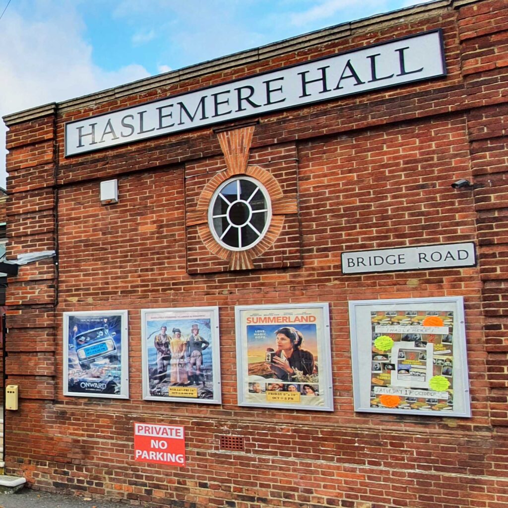 Haslemere Hall fascia signage