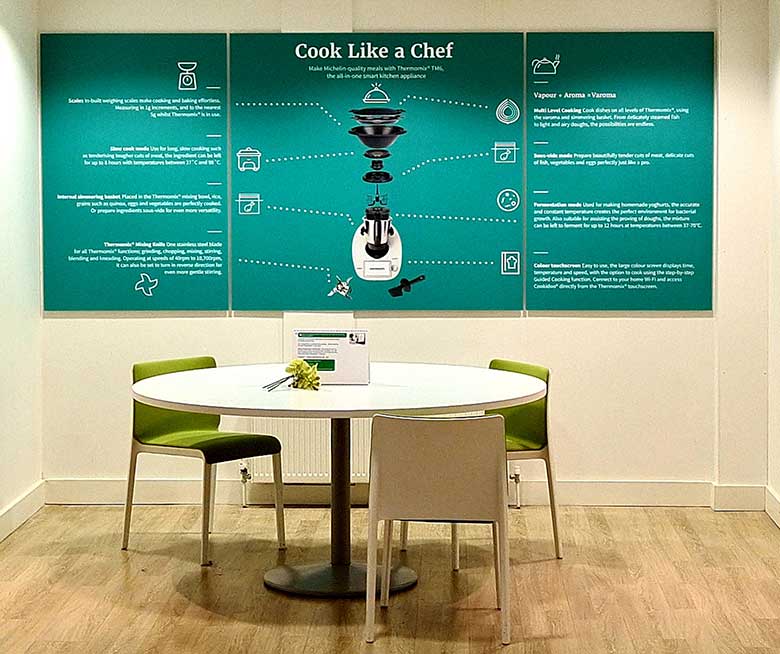 Foamex printed boards for Cook Like A Chef by Bluedot Display