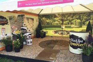 Exhibition graphics and pop-up stands by Bluedot Display for Black Spot Remover