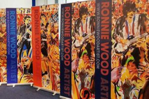 Ronnie Wood roller banners by Bluedot Display