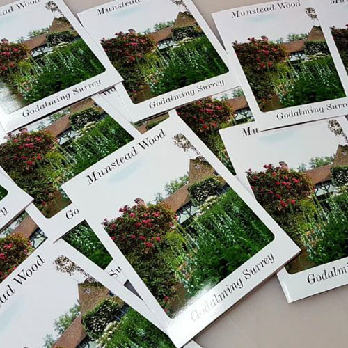 Business stationery printing for Munstead Wood by Bluedot Display
