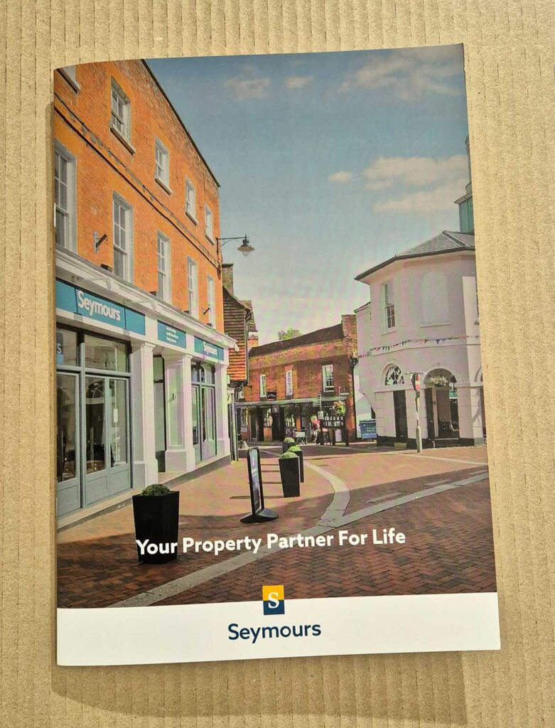 Full colour business stationery printed for Seymours Estate Agents in Surrey