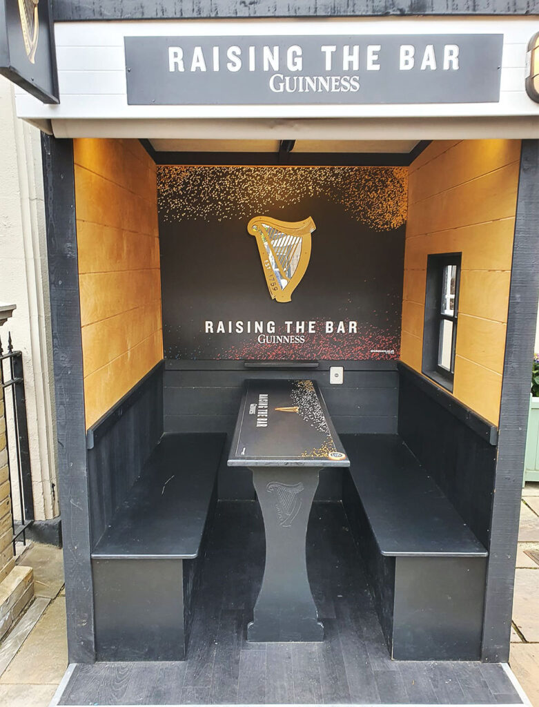 Promotional booth created for Guinness to use at Exhibitions