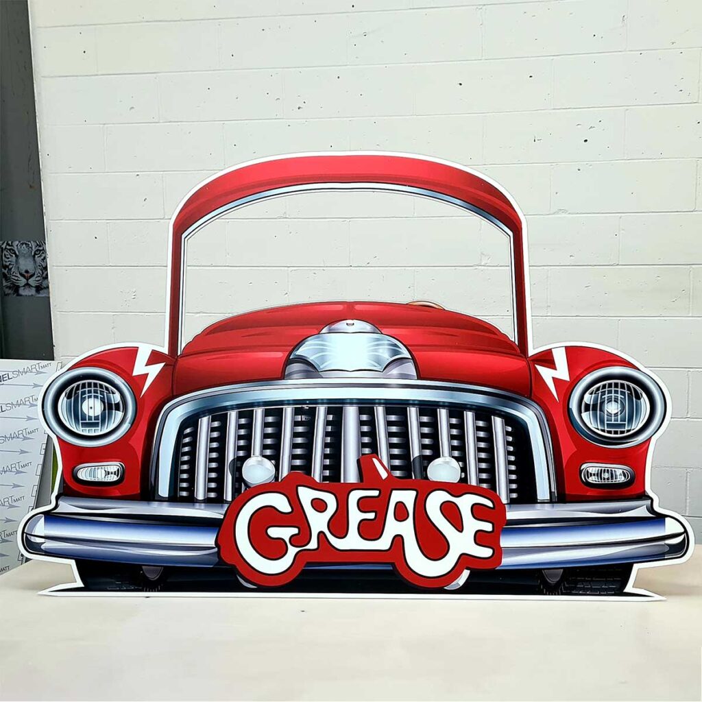 Large Foamex American car created for a Grease themed party
