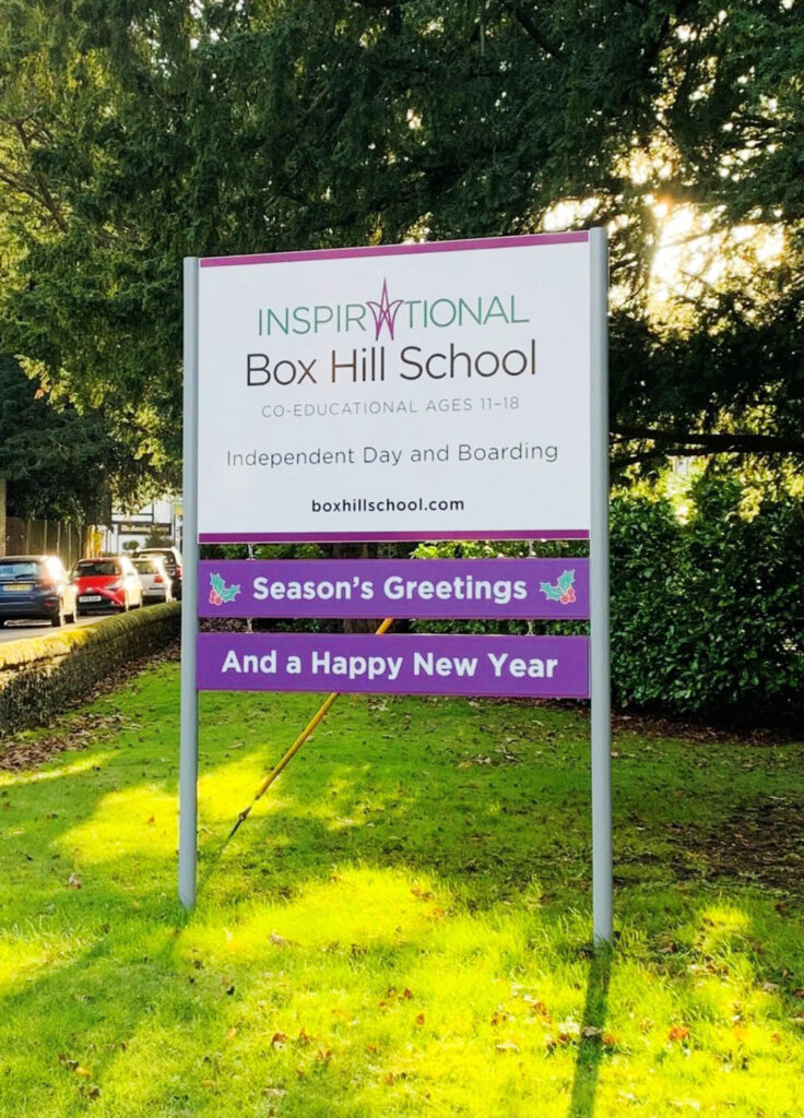 Boxhill school signs created by Bluedot Display