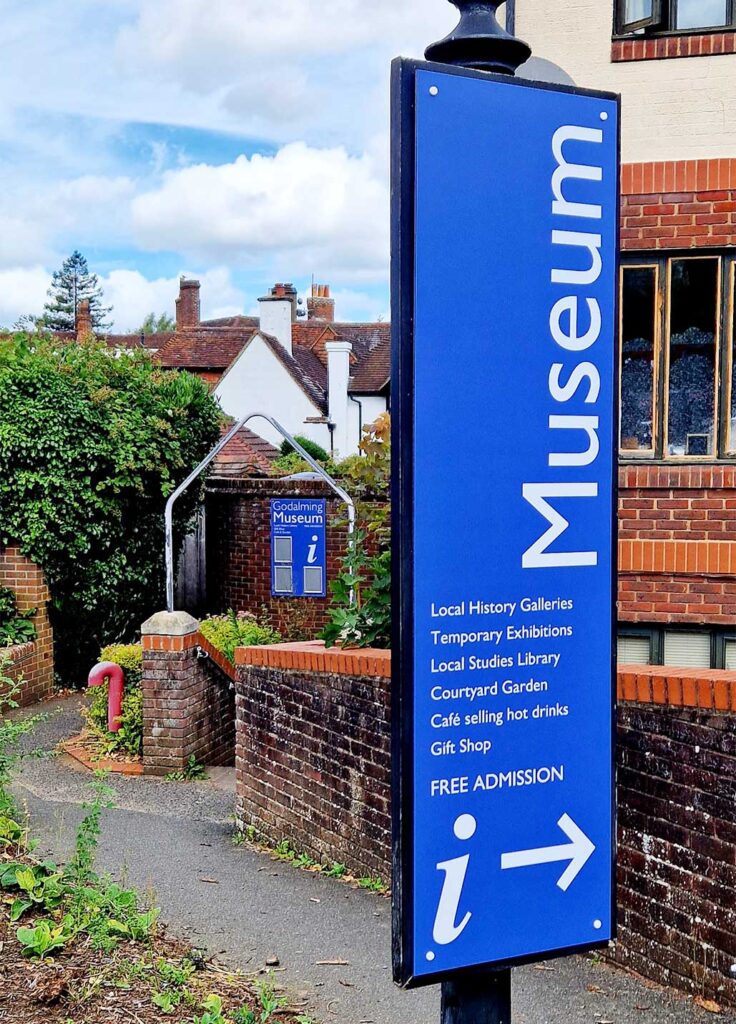 Large sign created for the Godalming Museum