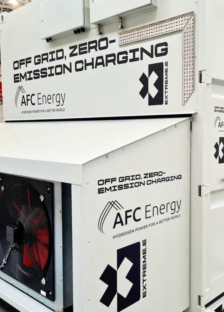 Cut vinyl wall decals created for AFC Energy by Bluedot Display