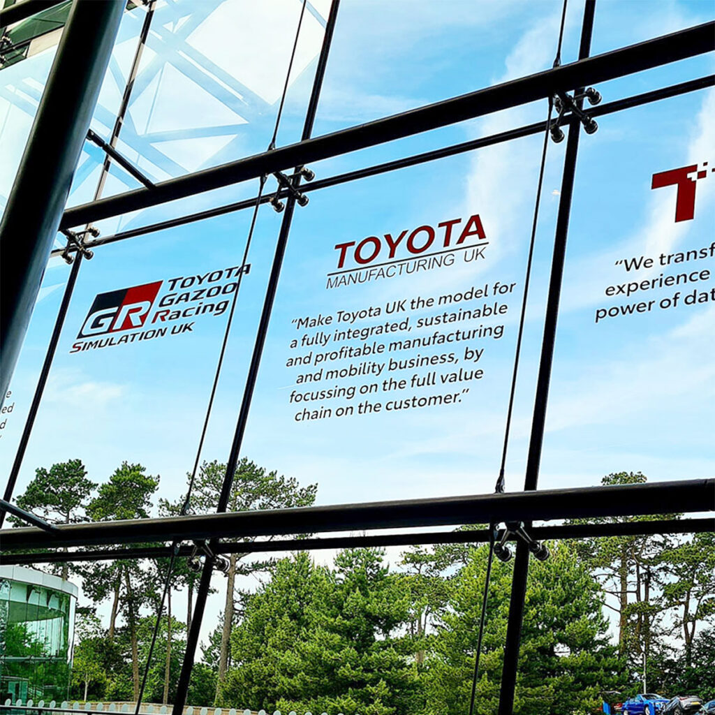 Toyota GB window vinyls by Bluedot Display